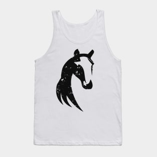 Tribal Horse with Grunge Distressed Texture Tank Top